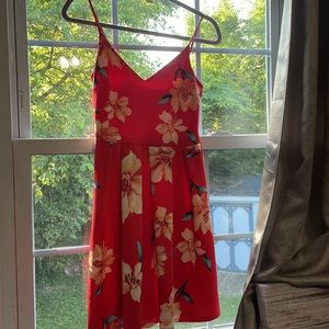 Dress; Brand-soprano/ Size-Small / Color-red with floral pattern